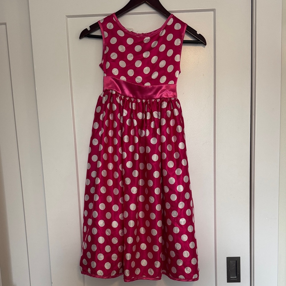 Pink Polka Dot Kids Dress